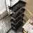 40x25x117cm 5-Tier Rolling Storage Cart Bathroom Gap Storage Rack Drainage Tray Design Mobile Trolley with Wheels - Black - 5