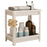 36x23x38.5cm 2-Tier Bathroom Gap Storage Rack Floor Standing Organizer Shelf for Bathroom Kitchen - White - 1