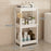 36x23x68.5cm 3-Tier Bathroom Gap Storage Rack Floor Standing Organizer Shelf for Bathroom Kitchen - White - 5