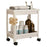 36x23x42cm 2-Tier Bathroom Gap Storage Cart with Wheels Floor Standing Rack Organizer Shelf for Bathroom Kitchen - White - 1