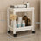 36x23x42cm 2-Tier Bathroom Gap Storage Cart with Wheels Floor Standing Rack Organizer Shelf for Bathroom Kitchen - White - 3