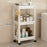 36x23x72cm 3-Tier Bathroom Gap Storage Cart with Wheels Floor Standing Rack Organizer Shelf for Bathroom Kitchen - White - 5