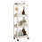 36x23x102cm 4-Tier Bathroom Gap Storage Cart with Wheels Floor Standing Rack Organizer Shelf for Bathroom Kitchen - White - 1