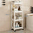 36x23x102cm 4-Tier Bathroom Gap Storage Cart with Wheels Floor Standing Rack Organizer Shelf for Bathroom Kitchen - White - 5