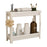 44x15x38.5cm 2-Tier Bathroom Gap Storage Rack Floor Standing Organizer Shelf for Bathroom Kitchen - White - 1