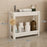 44x15x38.5cm 2-Tier Bathroom Gap Storage Rack Floor Standing Organizer Shelf for Bathroom Kitchen - White - 2