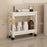44x15x42cm 2-Tier Bathroom Gap Storage Cart with Wheels Floor Standing Rack Organizer Shelf for Bathroom Kitchen - White - 1