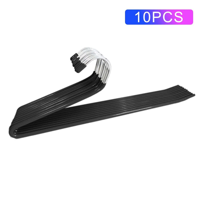 10Pcs 35cm Non-slip Storage Racks Multifunctional Z-shaped Trouser Rack Goose Clothes Pants Hanger - Obverse / Black - 1