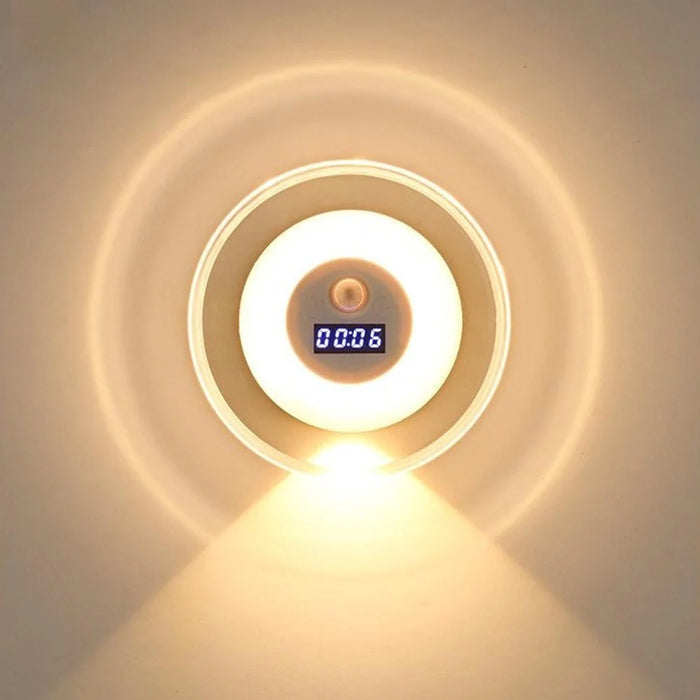 DMS-A2501 Smart Motion Sensor Clock Wall Light LED Night Light 3 Color Temperature Remote Control - White - 1