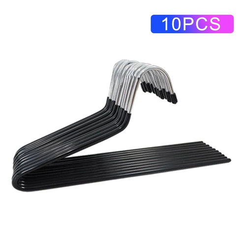 10Pcs 29cm Multifunctional Z-shaped Trouser Rack Goose Clothes Pants Hanger Non-slip Storage Racks - Reverse / Black - 1