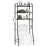 3-Tier Over Toilet Storage Rack Iron Bathroom Organizer Shelf with Tissue Holder Hooks - 1