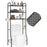 3-Tier Over Toilet Storage Rack Iron Bathroom Organizer Shelf with Tissue Holder Hooks - 2