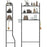 3-Tier Over Toilet Storage Rack Iron Bathroom Organizer Shelf with Tissue Holder Hooks - 3