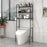 3-Tier Over Toilet Storage Rack Iron Bathroom Organizer Shelf with Tissue Holder Hooks - 5