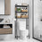 3-Tier Over Toilet Storage Rack Iron Bathroom Organizer Shelf with Tissue Holder Hooks - 7