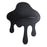 Cloud Shaped Floating Shelf Wall Mounted Modern Decorative Storage Rack No Drill Install - Black - 1