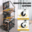 3-Tier Fishing Rod Holder Rolling Storage Cart 12 Rods Organizer with Pegboard and Hooks - Black - 2