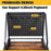 3-Tier Fishing Rod Holder Rolling Storage Cart 12 Rods Organizer with Pegboard and Hooks - Black - 3