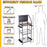 3-Tier Fishing Rod Holder Rolling Storage Cart 12 Rods Organizer with Pegboard and Hooks - Black - 5
