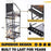 3-Tier Fishing Rod Holder Rolling Storage Cart 12 Rods Organizer with Pegboard and Hooks - Black - 6
