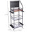 3-Tier Fishing Rod Holder Rolling Storage Cart 12 Rods Organizer with Pegboard and Hooks - Black - 7