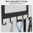 Yoga Mat Holder Wall Mount Storage Rack 3 Tier Storage Organizer with Hooks for Home Gym Equipment - Black - 3