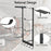 Yoga Mat Holder Wall Mount Storage Rack 3 Tier Storage Organizer with Hooks for Home Gym Equipment - Black - 5