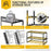 3 Tier Wall Mount Drill Tool Storage Rack 160LBS Heavy Duty Steel Organizer for Garage Workshop - Black - 2
