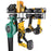 4 Drill Holder Wall Mount Tool Organizer with Shelf 100LBS Steel Rack for Garage Workshop - Black - 2