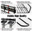 4 Drill Holder Wall Mount Tool Organizer with Shelf 100LBS Steel Rack for Garage Workshop - Black - 4