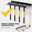 Wall Mounted Drill Tool Organizer Rack Carbon Steel 100LBS Drawdrivers Slots Holder for Garage Workshop - Black - 2