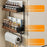 Dual Layer Magnetic Refrigerator Storage Rack Solid Wood No Drill Kitchen Paper Towel Holder with Hooks - Black - 2