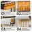 Dual Layer Magnetic Refrigerator Storage Rack Solid Wood No Drill Kitchen Paper Towel Holder with Hooks - Black - 3