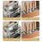 304 Stainless Steel Kitchen Knife Chopping Block Holder Utensil Organizer with Cutting Board Slot - Silver - 4