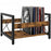 Vinyl Record Storage Rack Wooden Desktop Holder Stand for LP Books Magazines Office Files - 1