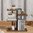 Desktop Storage Rack 4-Tier Metal Grid Stepped Shelf Organizer for Office Books Plants Kitchen - 4