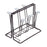 6-Cup Drying Rack Carbon Steel Upside Down Kitchen Countertop Cup Holder - Coffee - 1