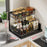 2-Tier Pull-Out Cabinet Organizer Rack Carbon Steel Kitchen Storage Shelf with Sliding Basket - Black - 3