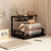 2-Tier Pull-Out Cabinet Organizer Rack Carbon Steel Kitchen Storage Shelf with Sliding Basket - Black - 4