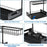 2-Tier Pull-Out Cabinet Organizer Rack Carbon Steel Kitchen Storage Shelf with Sliding Basket - Black - 7