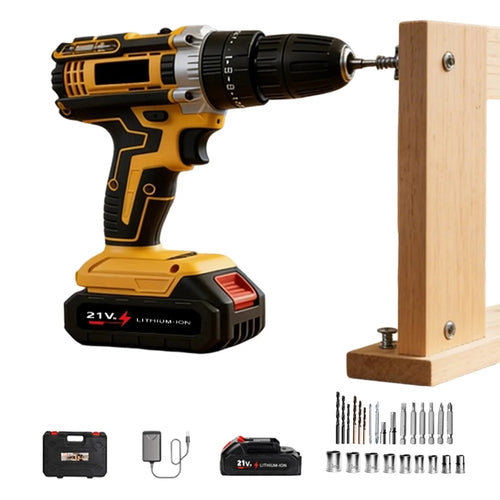 MDHL LDZ-001 21V Cordless Impact Drill Set 35N.m 500W 21000ipm Power Tool with 1-10mm Chuck - 1