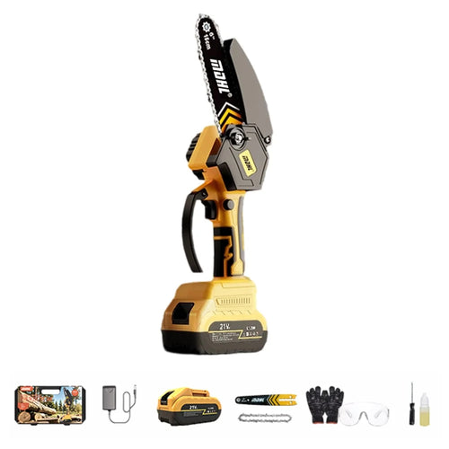 MDHL HJ-9999 Brushless Cordless Chainsaw 21V 260W 6 Inch Electric Pruning Saw for Garden Orchard - 1