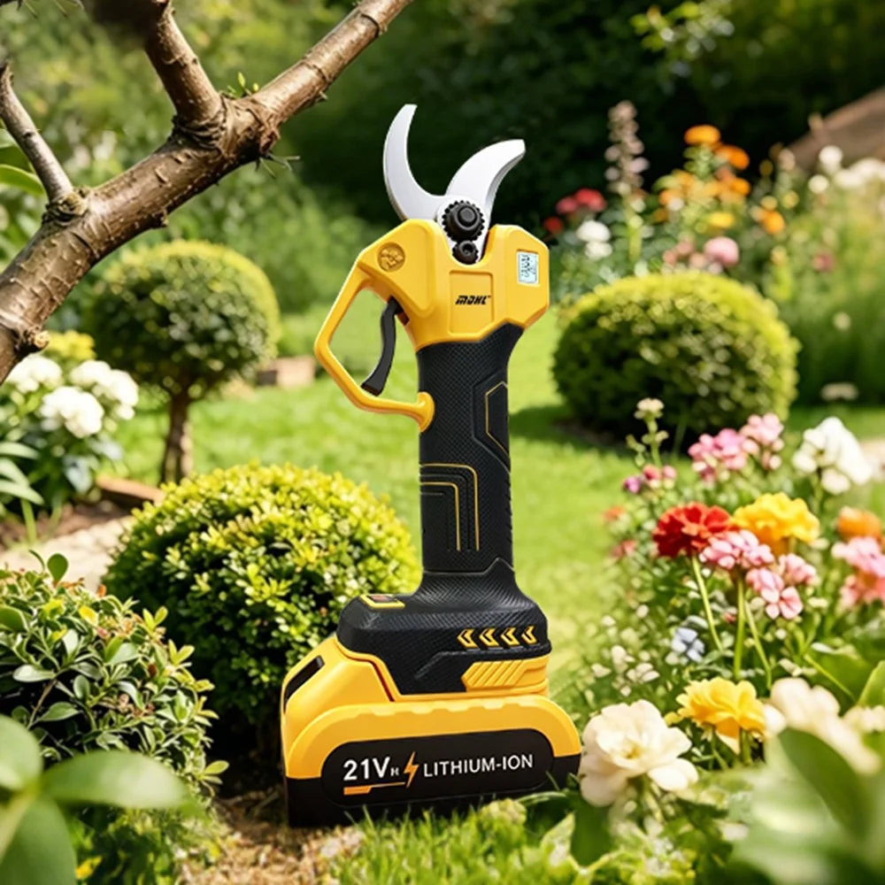 MDHL ML-506 1500mAh Cordless Pruning Shear 21V Brushless 3.0cm Cutting Branch Trimmer with Digital Display - 1