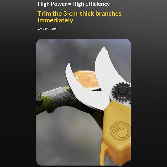 MDHL ML-506 1500mAh Cordless Pruning Shear 21V Brushless 3.0cm Cutting Branch Trimmer with Digital Display - 3