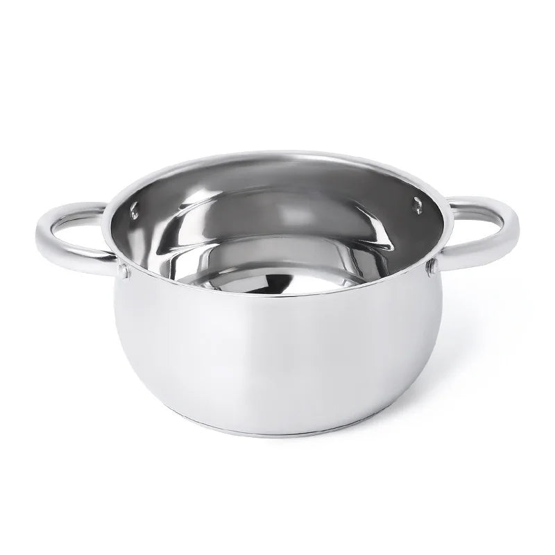 C&E 201 Stainless Steel Cookware with Lid Fry Pan Milk Pot Soup Pot Set (BPA Free, No FDA) - Silver - 4