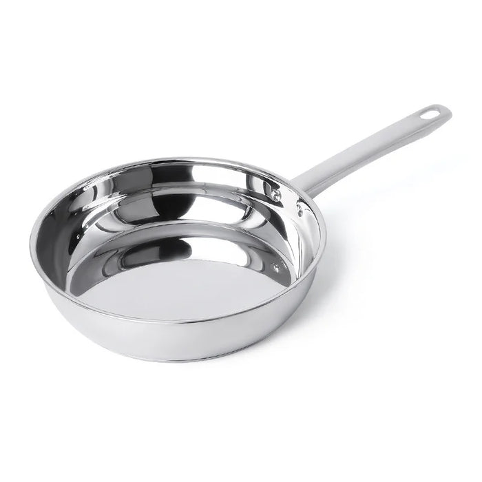 C&E 201 Stainless Steel Cookware with Lid Fry Pan Milk Pot Soup Pot Set (BPA Free, No FDA) - Silver - 6