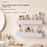 2Pcs Wood Plastic Composite Wall Mounted Shelf Wave Edge Storage Rack for Home - White - 2