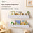 2Pcs Wood Plastic Composite Wall Mounted Shelf Wave Edge Storage Rack for Home - White - 5