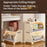 Size L 2 Layers Foldable Bookshelf Storage Rack with 360° Silent Swivel Wheels for Kids Books and Toys , 53 x 31.5 x 65cm - White - 4