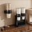 Double Cup Type Wall-Mounted Paper Cup Dispenser No-Drilling Rack with Transparent Dust Cover - Black - 2